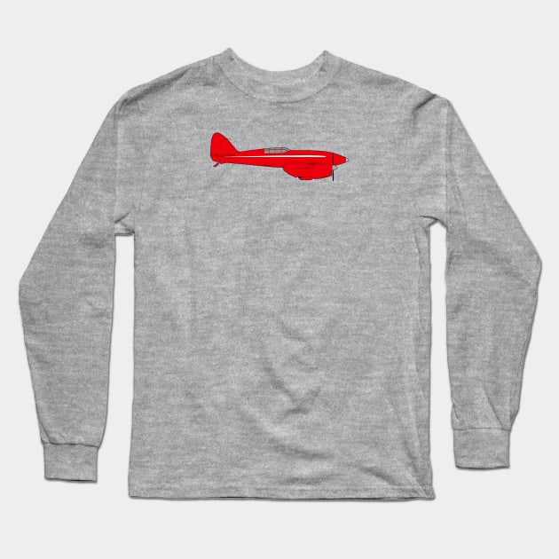 de Havilland DH.88 Comet - Grosvenor House - Classic Air Race Airplane Long Sleeve T-Shirt by Vidision Avgeek